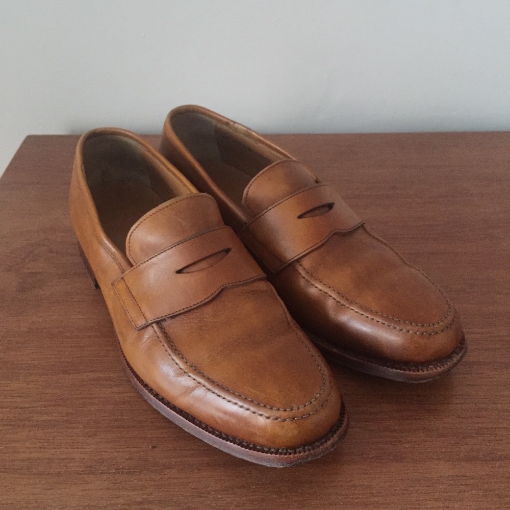 Gant mens brown leather loafers